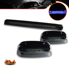 3Pcs Cab Roof Running Light Smoked Housing Blue LED for Silverado/Sierra (2007–2013)
