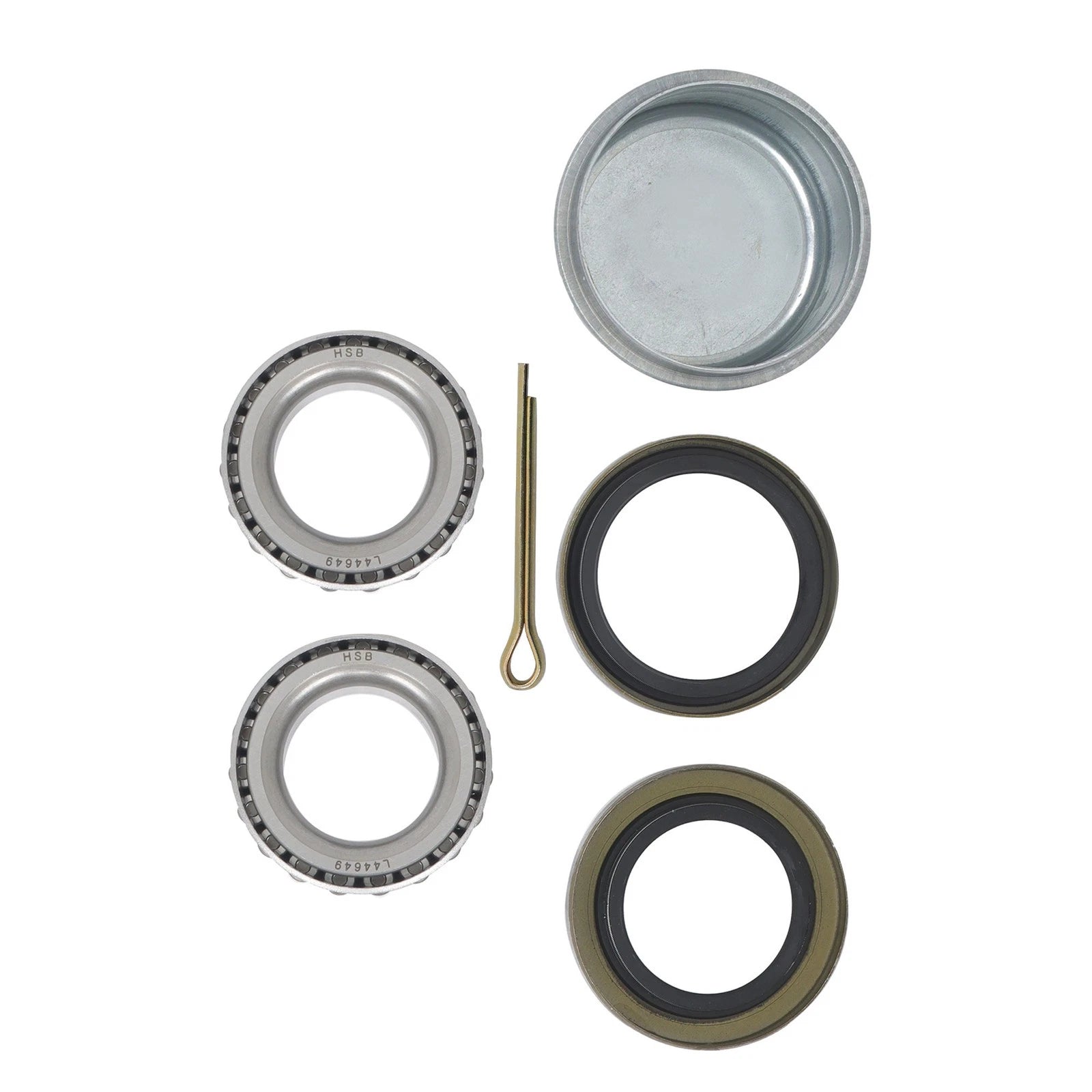 Galvanized Idler Hub Kit for Boat Trailer (2000 lbs, 5 Lug)