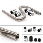 48" Stainless Steel Radiator Flexible Coolant Water Hose Kit