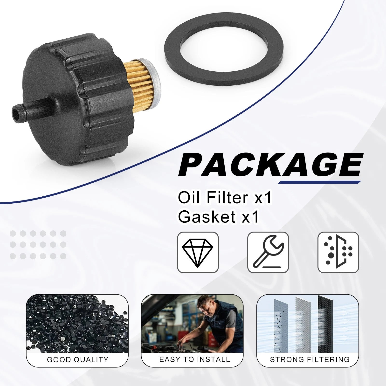 Fuel Filter & Gasket for Yamaha G11A (1993–2001) 8R4-24560-00-00