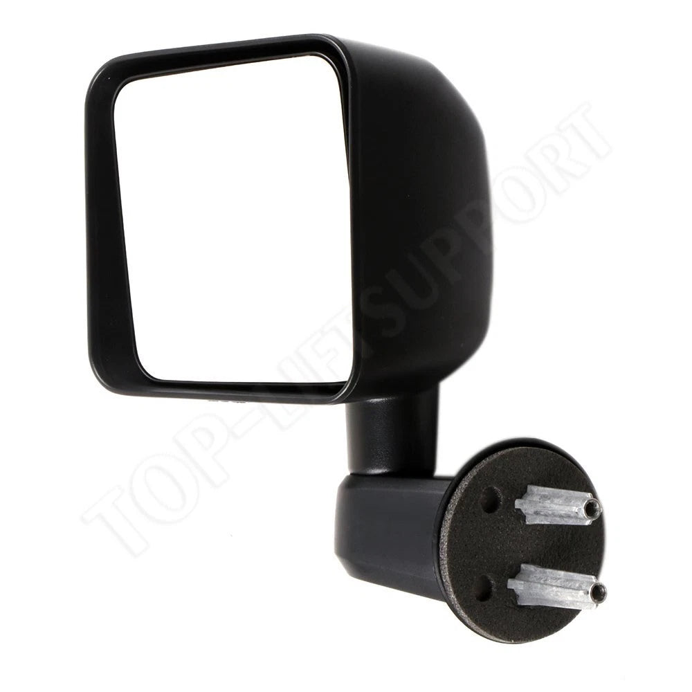 Driver Side Black Exterior Mirror for Jeep Wrangler (2007–2017)