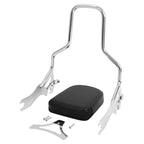 Chrome Sissy Bar Backrest Pad for Harley Softail Fat Bob (2018-2025)