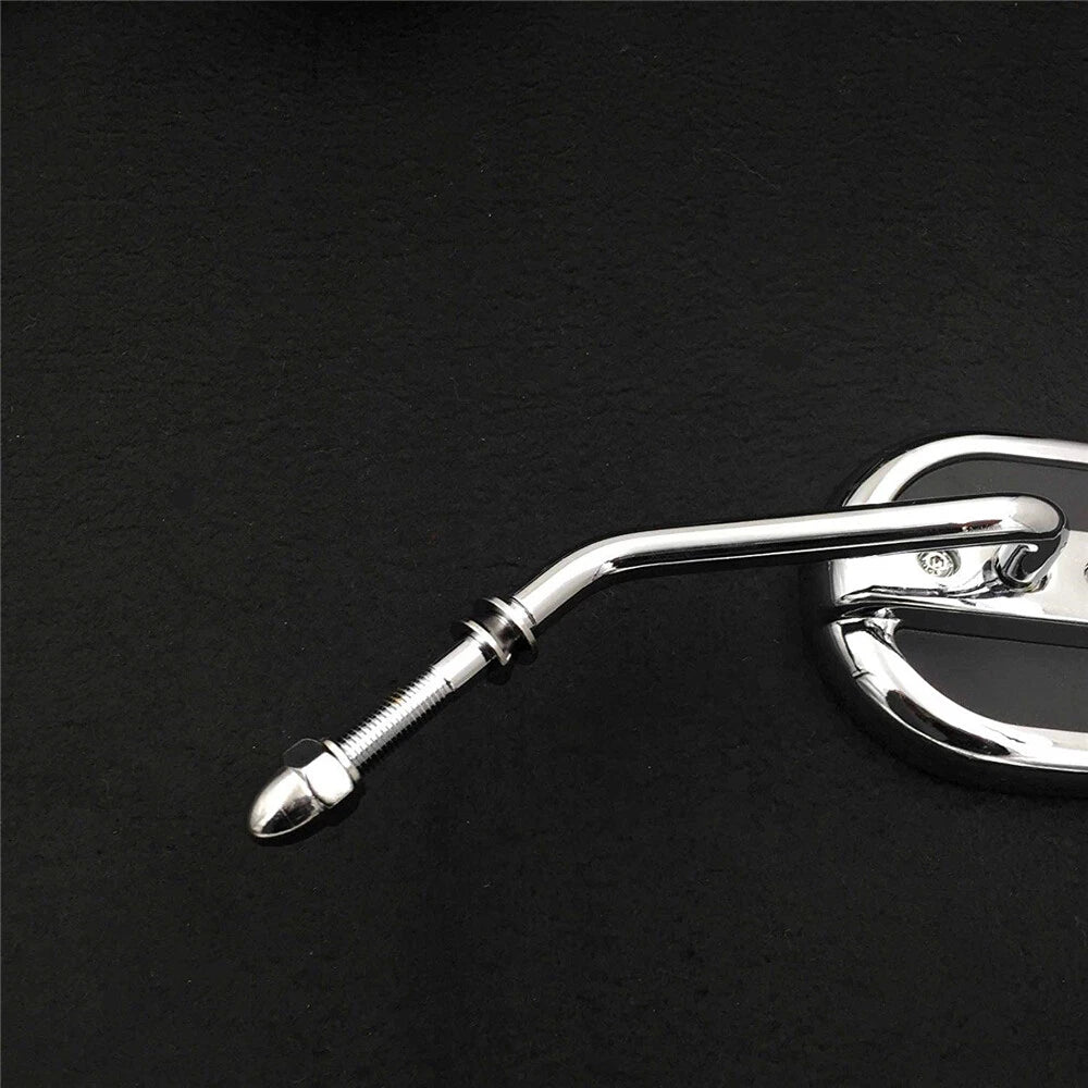 Chrome Teardrop Mirrors for Harley Sportster Low Glide FXRS FXRT Softail