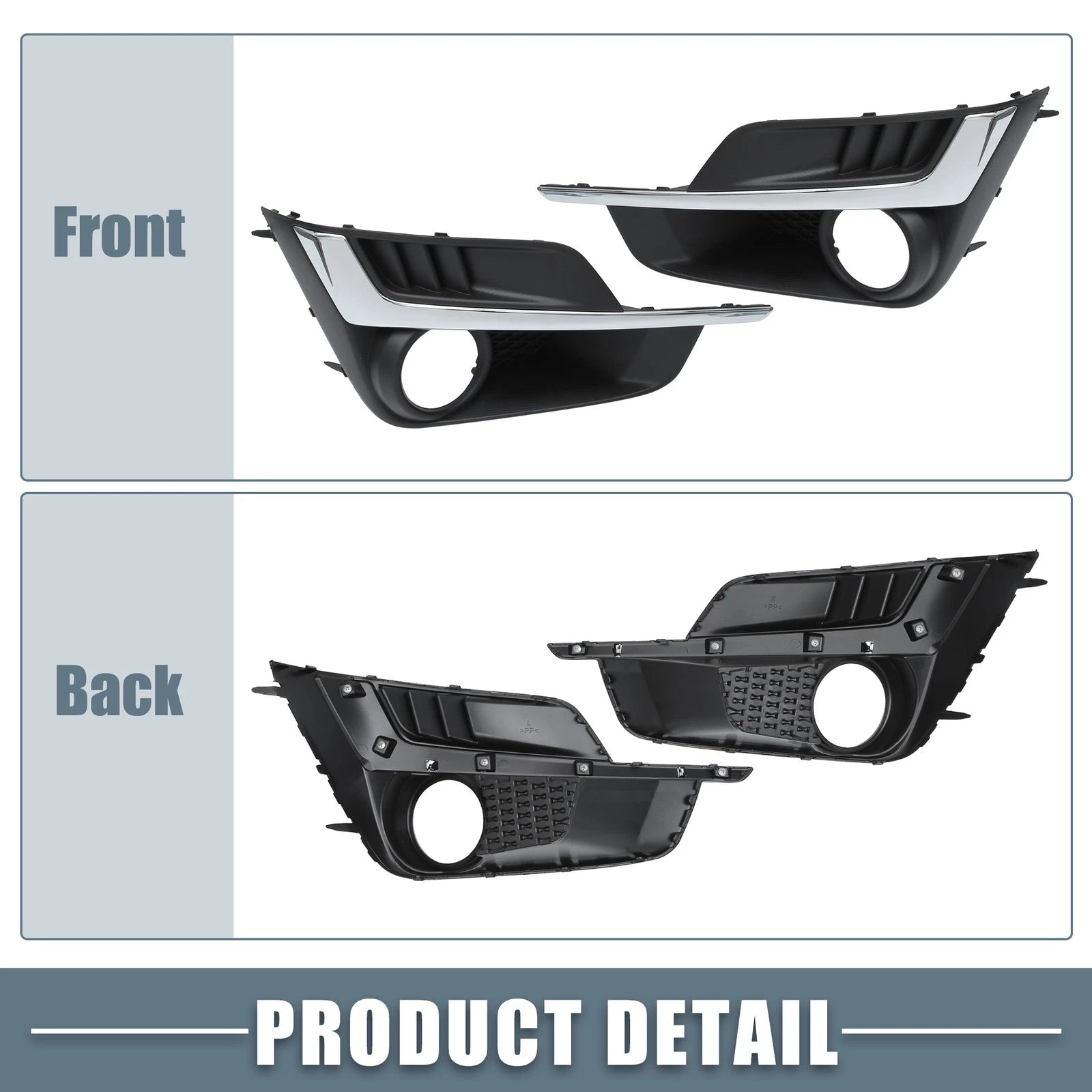 Set of 2 Fog Light Grille Covers for Subaru Impreza (2015–2016)