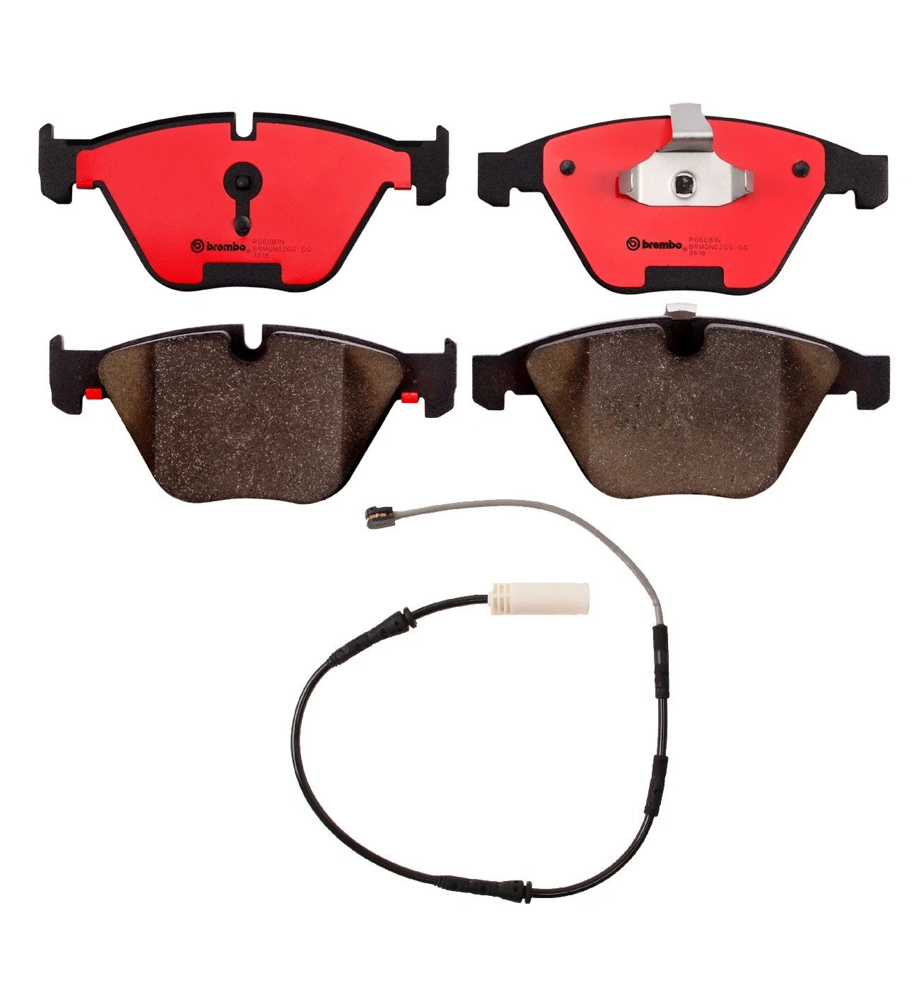 Brembo Front Ceramic Brake Pads with Wear Sensor for BMW E90 E91 E92 E93 (2007–2013)