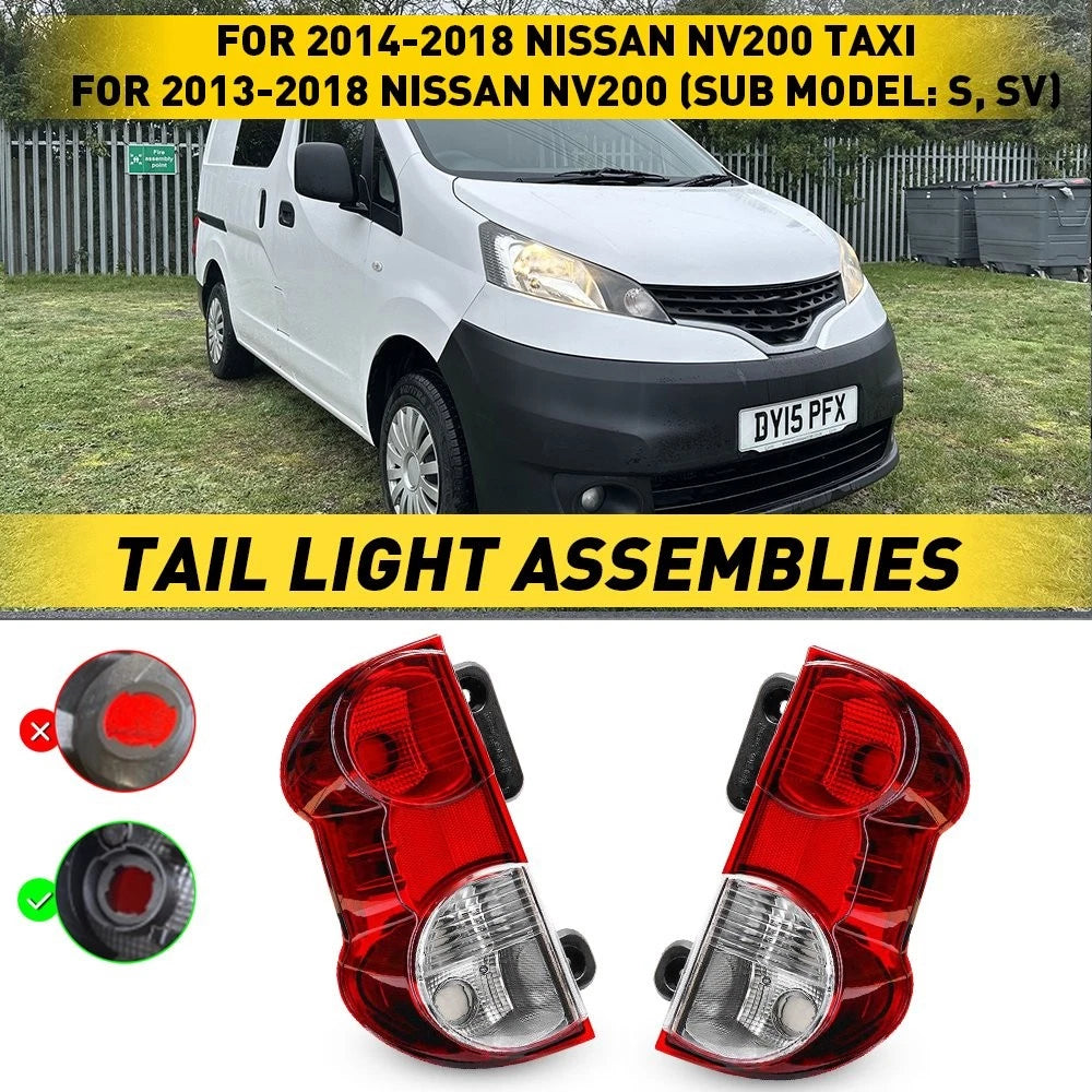 Left Right Tail Light Rear Lamp Red Lens for Nissan NV200 (2013–2018)
