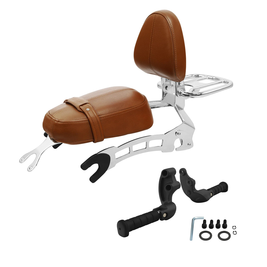 Passenger Seat & Sissy Bar Backrest Footpegs Bracket for Indian Scout (2015–2024)