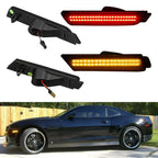 Front LED Rear Bumper Side Marker Lamp Light Smoked for Camaro Chevy (2010–2015)