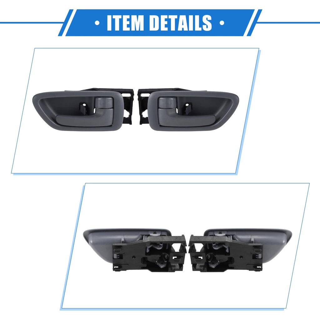 2 Pcs Interior Door Handles for Toyota Sequoia (2004–2007) Gray