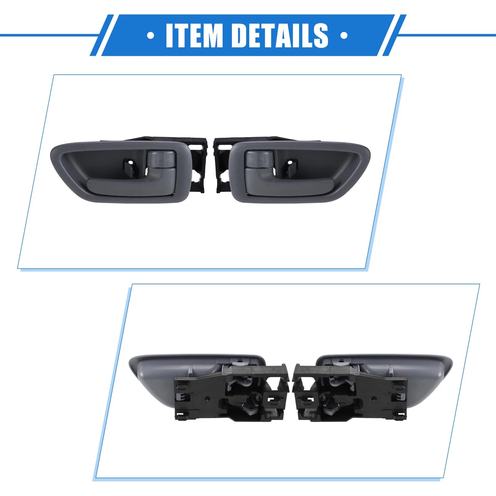 2 Pcs Interior Door Handles for Toyota Sequoia (2004–2007) Gray