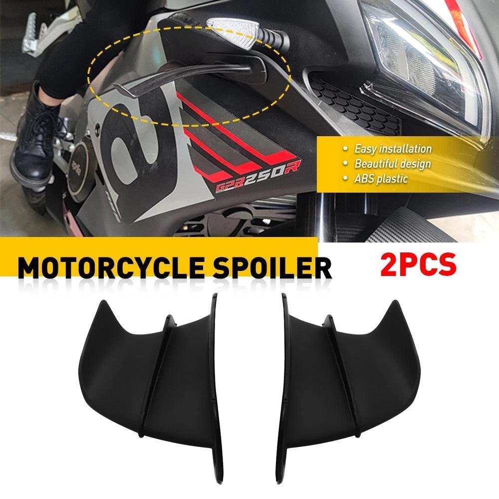 Winglet Air Deflector Kit for Universal Motorcycle (LH & RH) - Black Gloss
