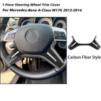 Carbon Look Steering Wheel Trim Cover for Mercedes-Benz ML-Class W166 (2011–2014)