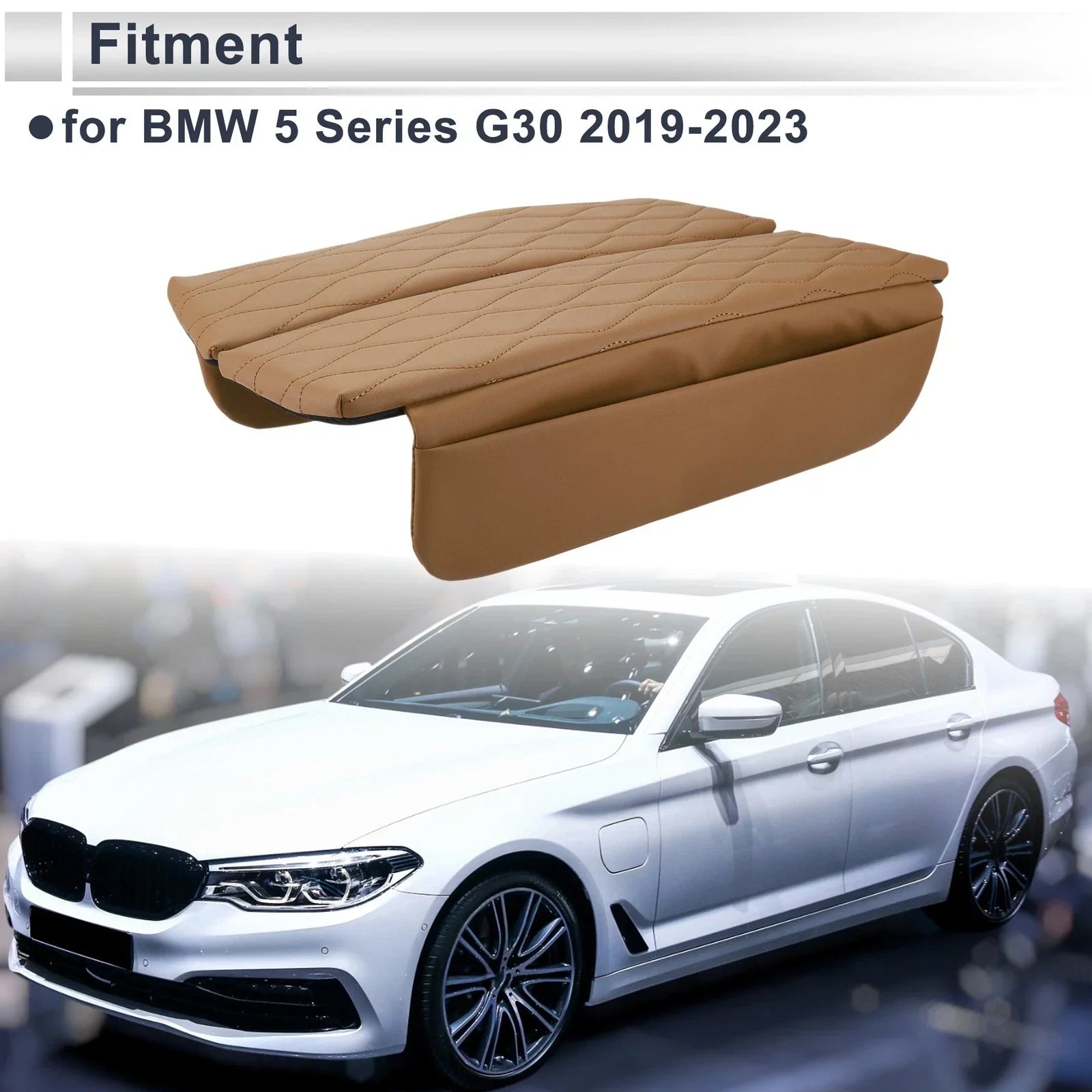 Center Console Cover with Storage Bag for BMW 5 Series G30 (2019-2023)
