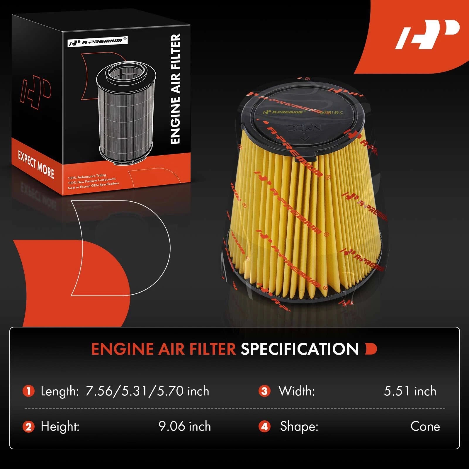 Engine Air Filter for Ford Mustang (2010-2014)