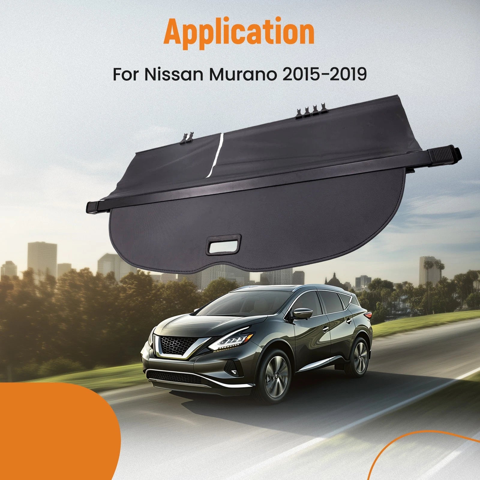 Rear Trunk Cargo Cover Shield for Nissan Murano (2015–2019)