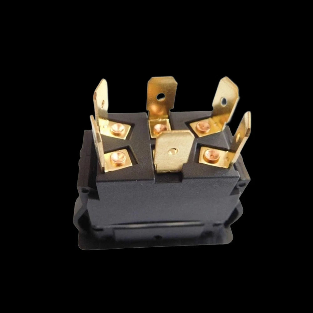 20A ABS Black Rocker Switch HY60B 6 Pin Waterproof for Boat Wiring