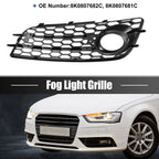 Pair Front Fog Light Grille Cover for Audi A4 B8 S-Line S4 (2008–2012)