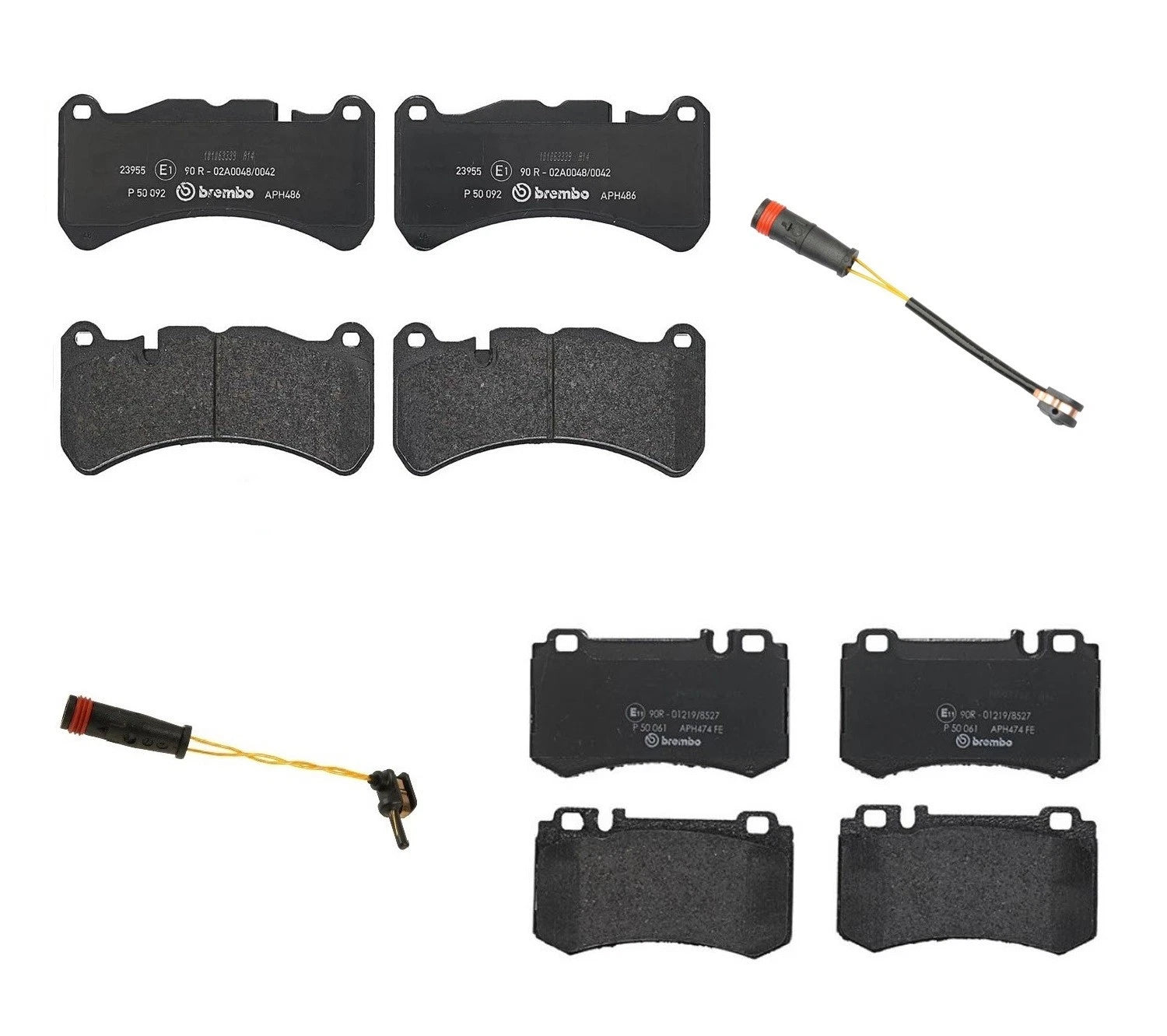 Brembo Brake Pad Set with Sensors for Mercedes C209 A209 (2003–2010)