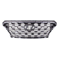 Replacement Gray Satin/Chrome Polypropylene Front Grille w/o Camera Hole