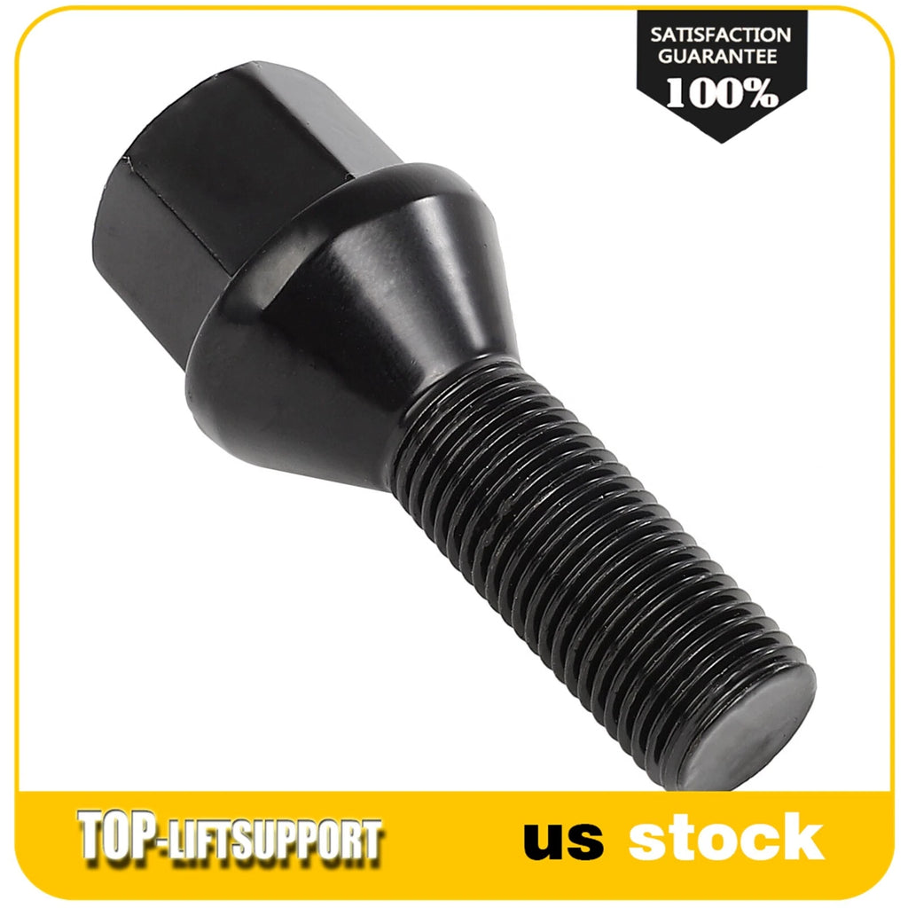 Set of 20 Black Wheel Lug Bolts for Chrysler 200, Dodge Dart, Jeep