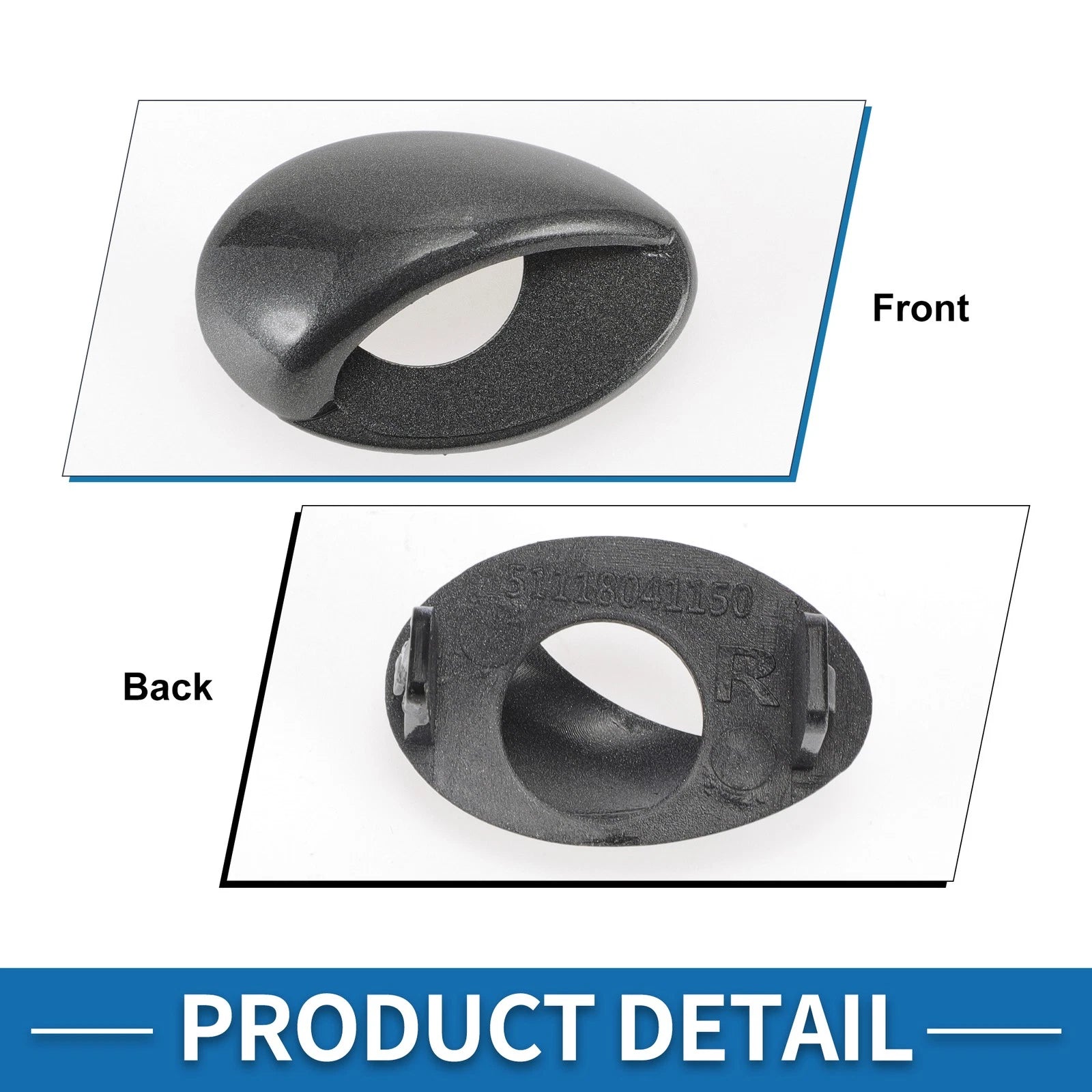 Headlight Washer Nozzle Cover Cap for BMW M3 (2008–2013) Gray