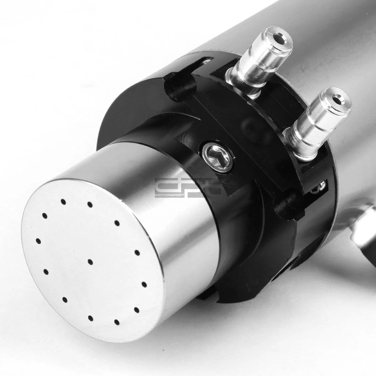 7" Aluminum Round Turbo Engine Oil Catch Tank +0-14 PSI Fuel Gauge