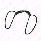 Pair of Black Teardrop Racing Mirrors for Harley Street Bob Fat Bob (1982–2017)