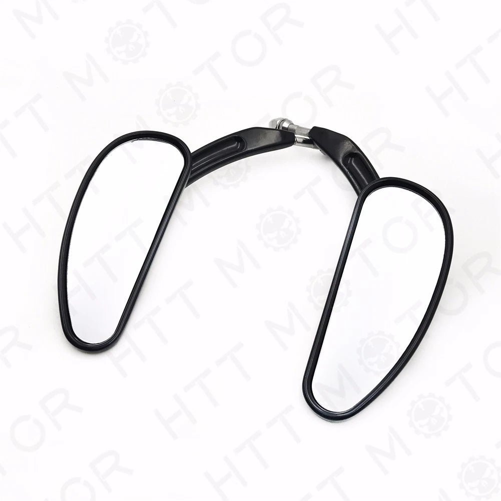 Pair of Black Teardrop Racing Mirrors for Harley Street Bob Fat Bob (1982–2017)