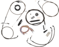 Complete Midnight Braided Cable Kit for Harley FLH (2007) - 18"-20" Handlebars
