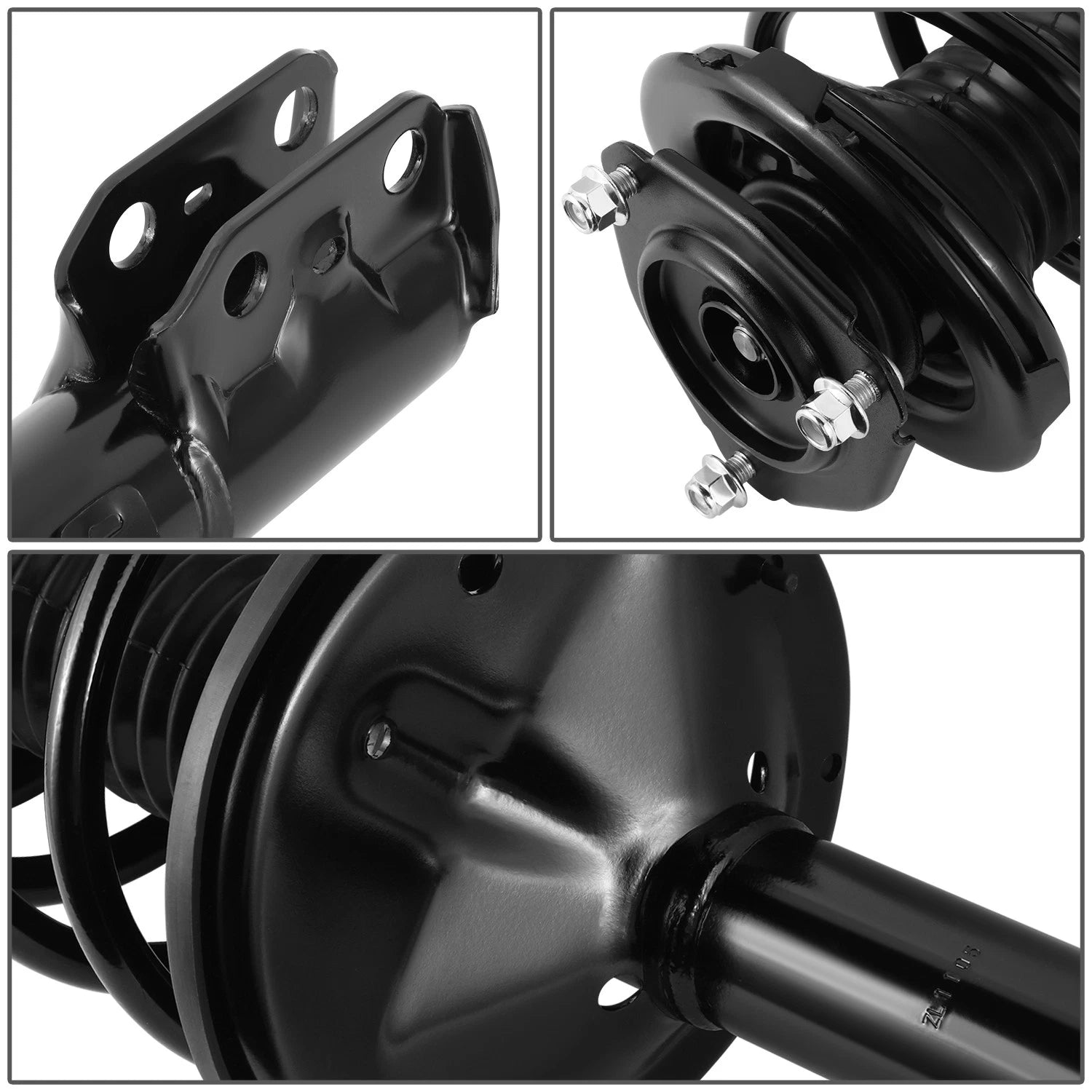 Front Powder-Coated Black Struts with Coil Spring Assembly for Toyota RAV4 (2001–2005)