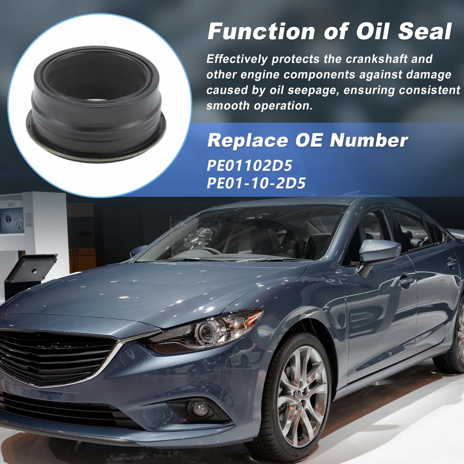 Engine Crankshaft Seal for Mazda 3 6 CX-3 (PE01102D5)