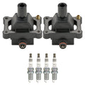 Set of 2 Ignition Coils & 4 NGK Ruthenium HX Spark Plugs for W202 R170 (1993–2005)