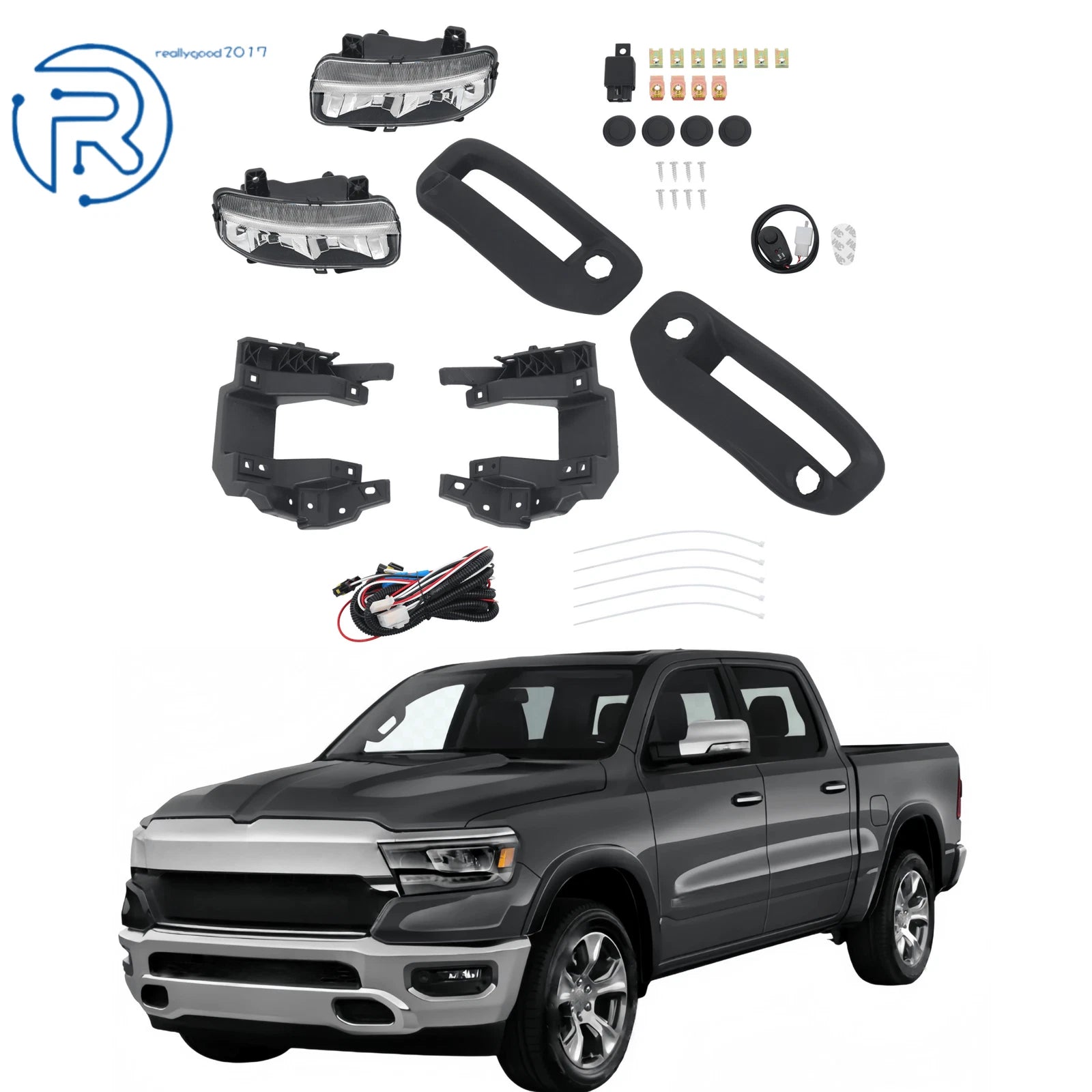 Set of 2 LED Fog Lights for Dodge Ram 1500 (2019–2023)