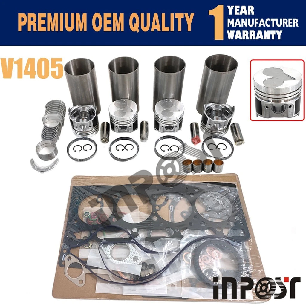 Overhaul Rebuild Kit V1405 for Kubota TCM 605 606 Loader