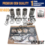 Overhaul Rebuild Kit V1405 for Kubota TCM 605 606 Loader