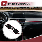 Dashboard Cover Mat for BMW X1 F48 (2016–2022) Sun Protector Black Red