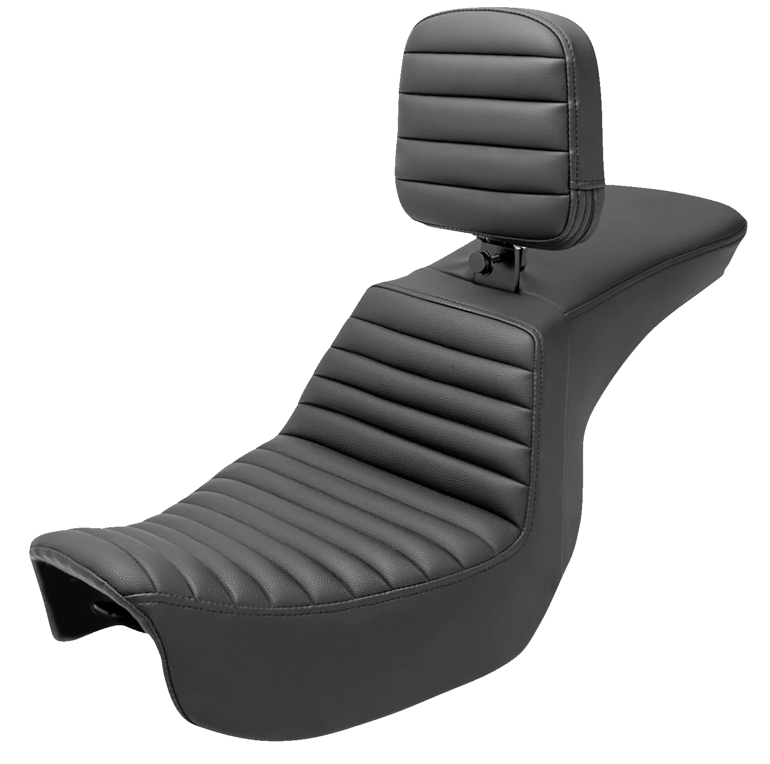 SADDLEMEN Tour Step-Up Seat for Dyna (2006–2017) - Rider Backrest, Tuck-n-Roll
