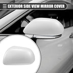 Left Side Mirror Cover Cap for Toyota Highlander (2009–2014) ABS White