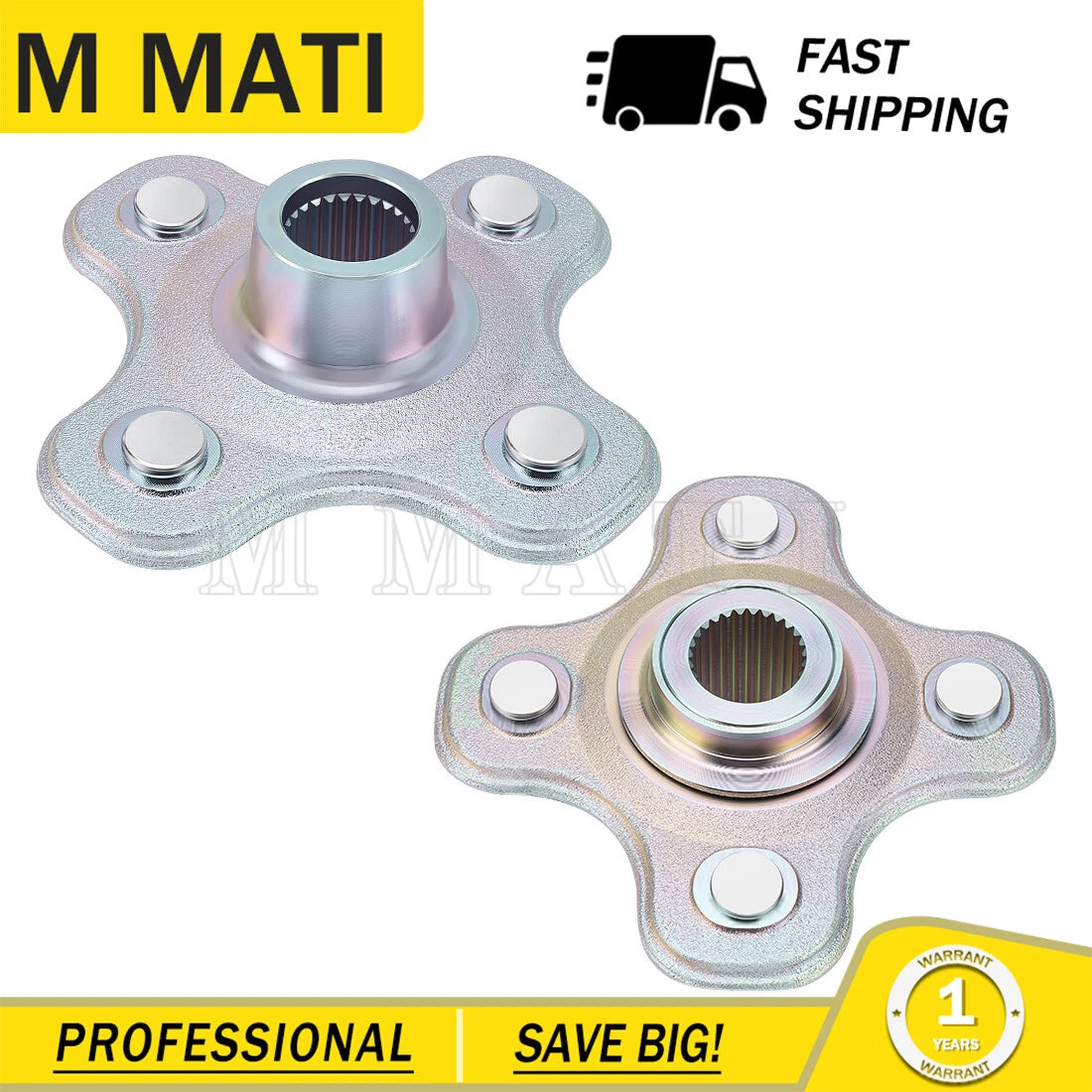 Set of 2 Rear Wheel Hubs for Yamaha YFM400A YFM400F Kodiak 400 (2003–2004)