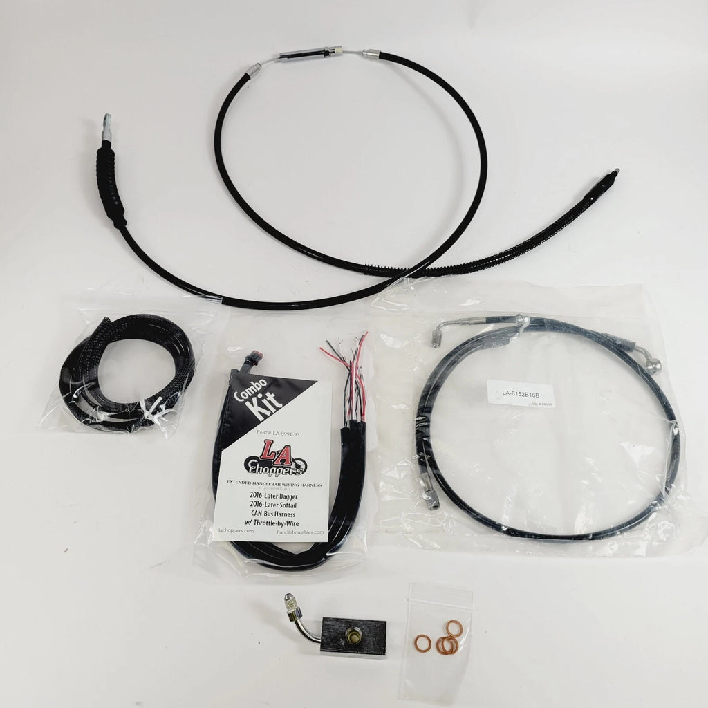 Handlebar Cable/Brake Line Kit for Harley Softail (2015–2017) 15-17" Apes