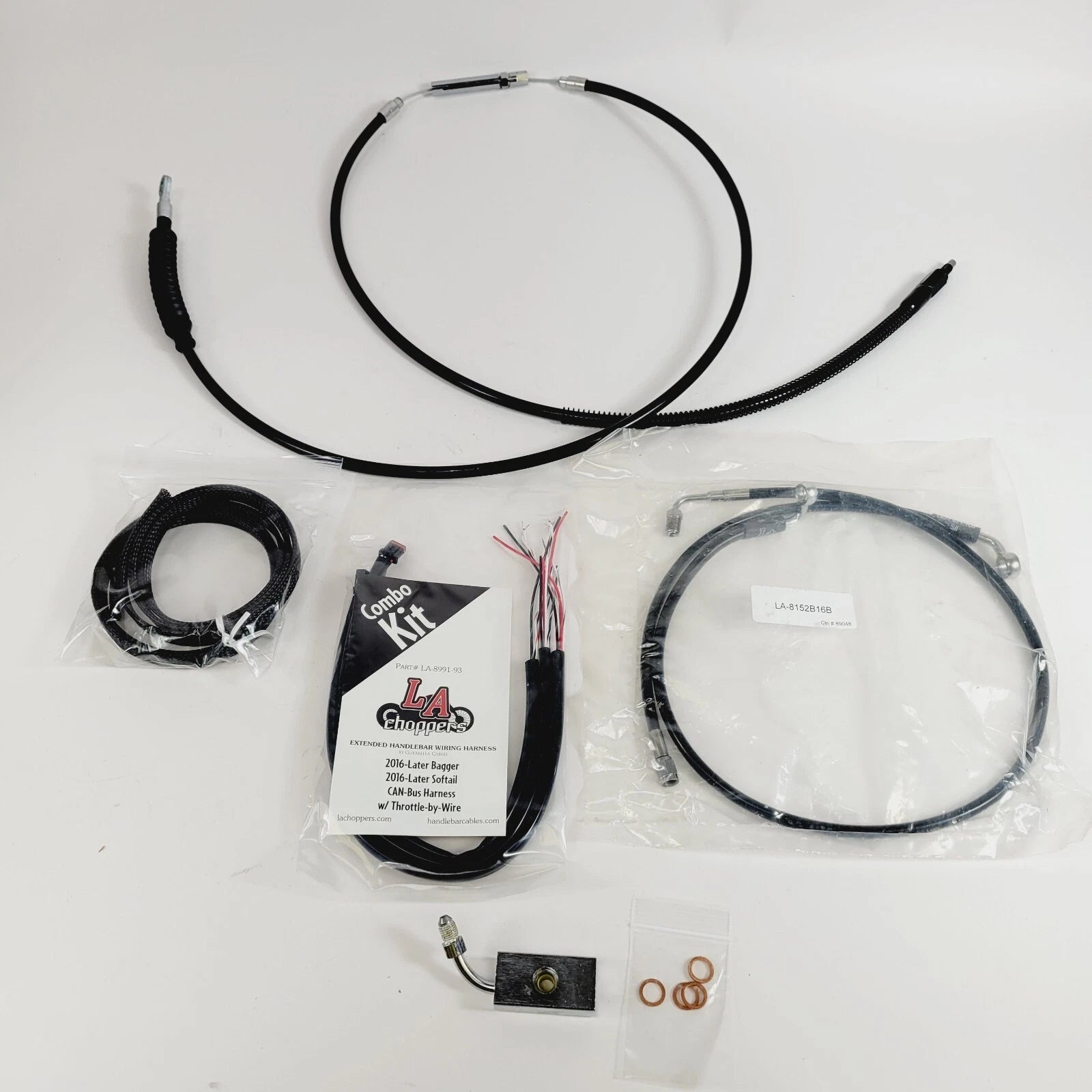 Handlebar Cable/Brake Line Kit for Harley Softail (2015–2017) 15-17" Apes