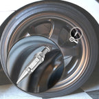 Set of 4 Silver Aluminum Spiked Tire Valve Stem Caps for Universal Fit