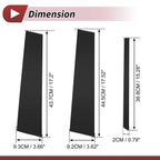 6 Pcs Door Pillar Window Trim for Ford Explorer (2011–2019) Black