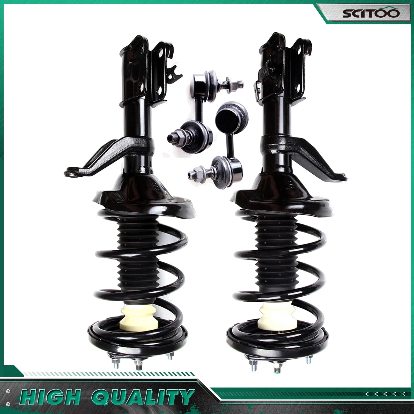 Front Strut w/ Coil Spring & Sway Bar End Links for Honda CR-V (2002–2006)
