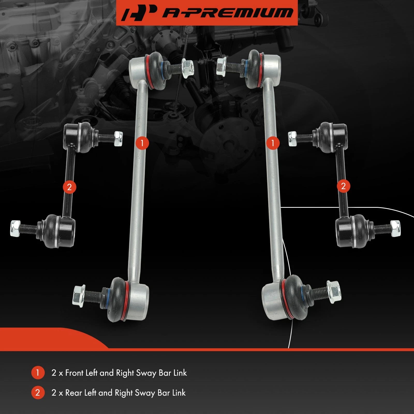 Set of 4 Sway Bar Links for Kia Spectra (2004–2009) Spectra5