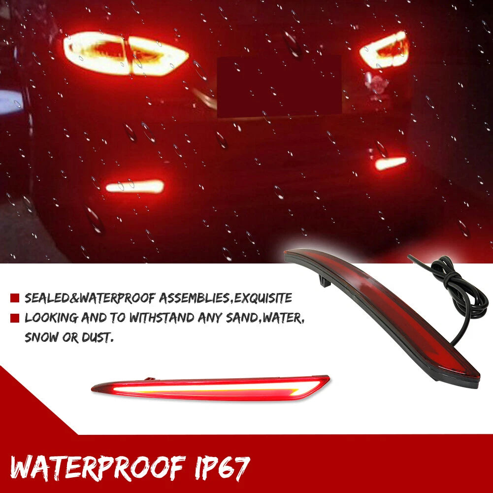 LED Rear Bumper Reflector Tail Lights for Ford Fusion (2013–2018)