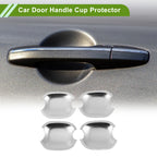 Door Handle Cup Protector for Toyota Highlander, Camry, Avalon (Silver Tone)