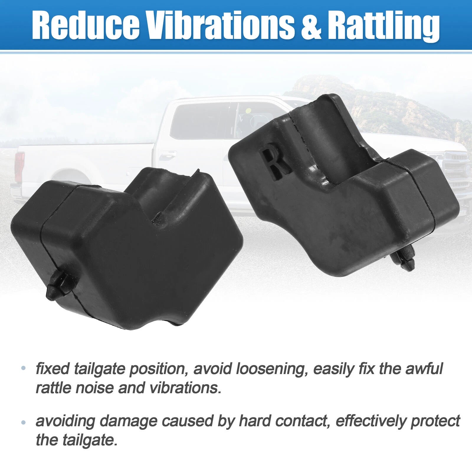 Tailgate Rubber Bumper Cushion for Ford Super Duty (2017-2022)