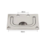 Flush Mount Ring Pull Handle for Boat Deck Hatch and Cabinets