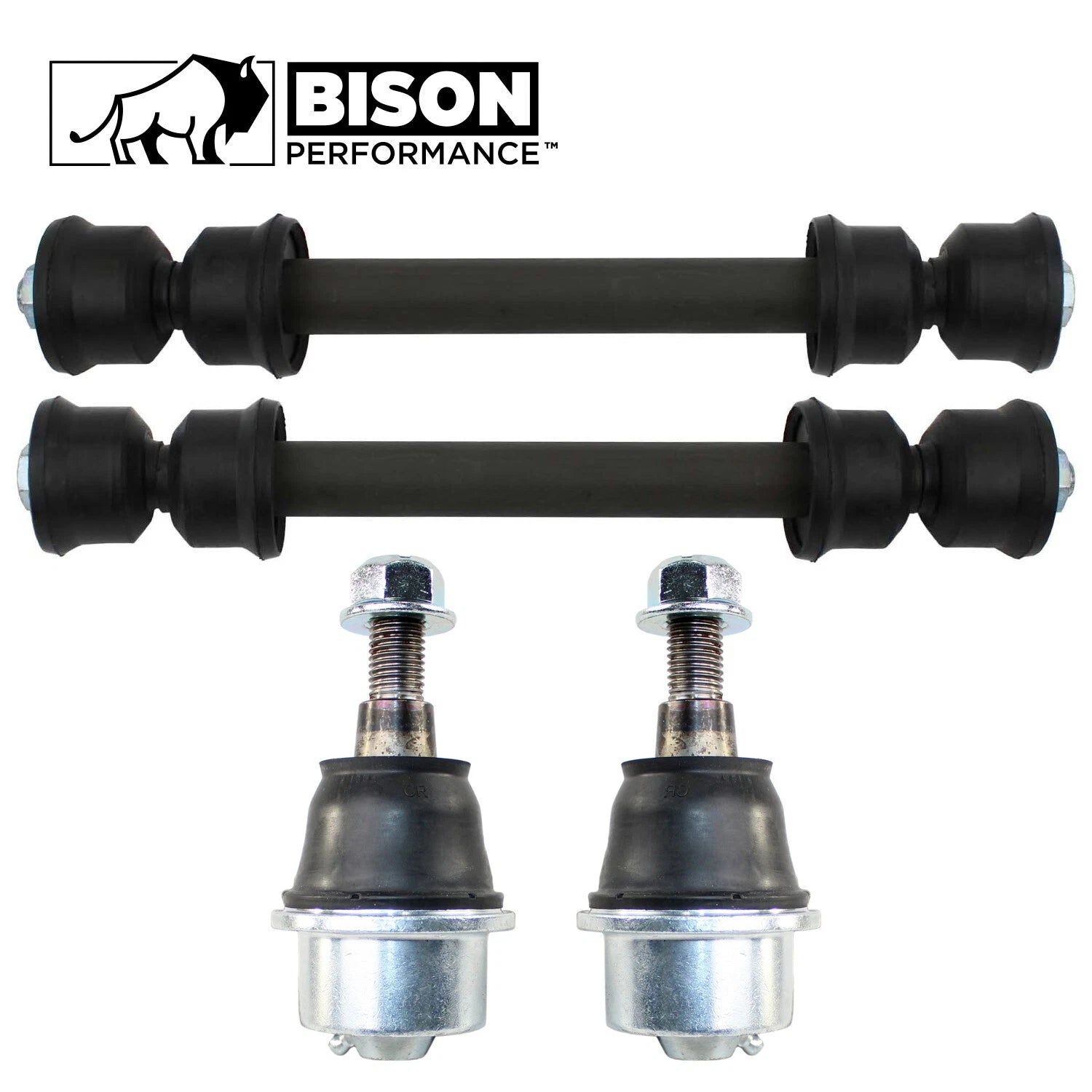Set of 4 Front Sway Bar Links & Lower Ball Joints for Chevy GMC